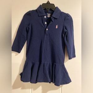 Ralph Lauren Navy Cotton Polo Dress 12M
